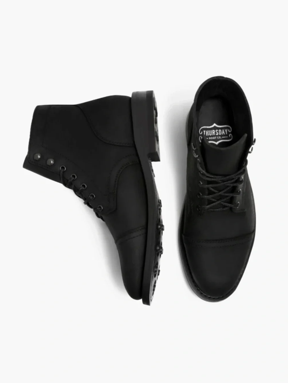 Thursday Boot Company Captain Lace-Up Boots Black Matte Men’s Size 10